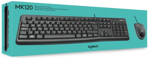 Photo de Pack 2en1 (Clavier/Souris) Logitech Desktop MK120 (Noir)