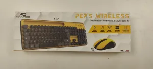 Photo de Pack 2en1 (Clavier/Souris) sans fil Advance Pep'S (Jaune/Noir) - ID 209648