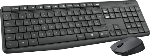 Photo de Pack 2en1 (Clavier/Souris) sans fil Logitech MK235 (Noir)