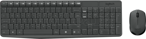 Photo de Pack 2en1 (Clavier/Souris) sans fil Logitech MK235 (Noir)