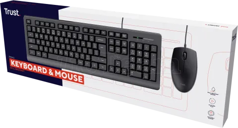 Photo de Pack 2en1 (Clavier/Souris) Trust Primo (Noir)