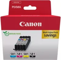 Photo de Pack 4 cartouches d'encre Canon CLI-581 (Couleurs + Noir)