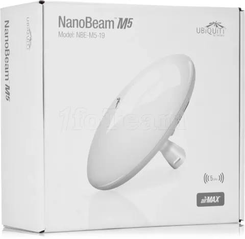 Photo de Point d'accès extérieur WiFi Ubiquiti NanoBeam (Blanc)