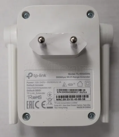 Photo de Point d'Accès Répéteur Wifi TP-Link TL-WA855RE (300N) - SN 22435H1003917 - ID 213663