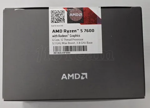 Photo de Processeur AMD Ryzen 5 7600 (5,1 Ghz) AM5 - SN 9ADC378P40405 - ID 214403