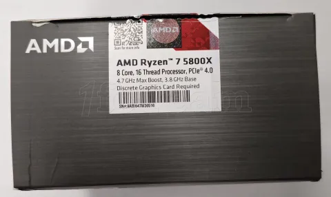 Photo de Processeur AMD Ryzen 7 5800X (4,7 Ghz) AM4 - Sans iGPU - SN 9ABI647W30516 - ID 213666