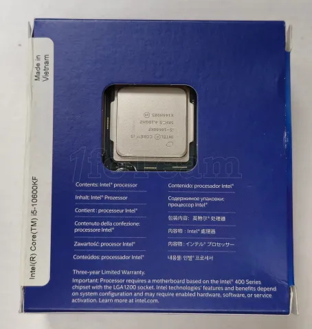 Photo de Processeur Intel Core i5-10600KF (4,8 Ghz) LGA 1200 - Sans iGPU - SN U1FC117800896//X146H905 - ID 213289