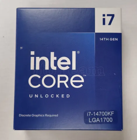 Photo de Processeur Intel Core i7-14700KF (5,6 Ghz) LGA 1700 - Sans iGPU - SN U47Q79B201929//X437M810 - ID 213309