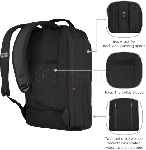 Photo de Sac à dos Ordinateur Portable Wenger City Traveler (Noir)