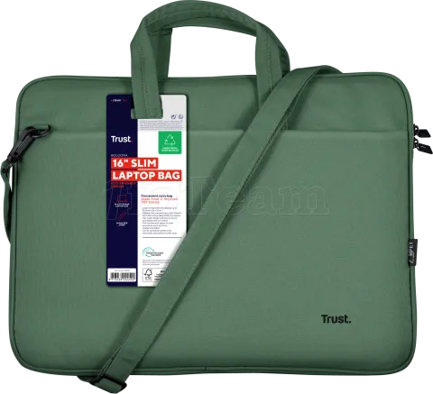 Photo de Sacoche Ordinateur Portable Trust Eco Bologna 16"max (Vert)