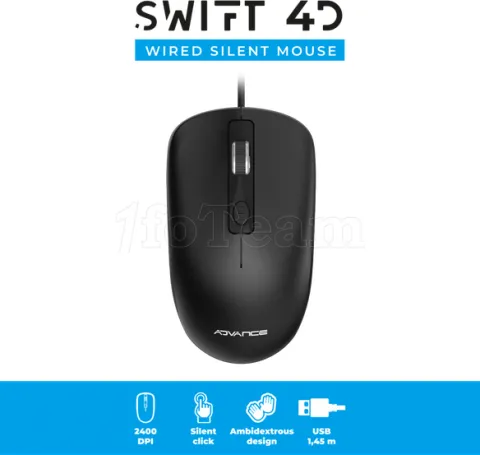 Photo de Souris filaire Advance Swift 4D (Noir)