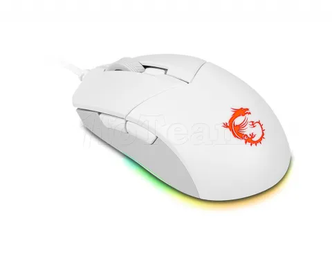 Photo de Souris filaire Gamer MSI Clutch GM11 RGB (Blanc)