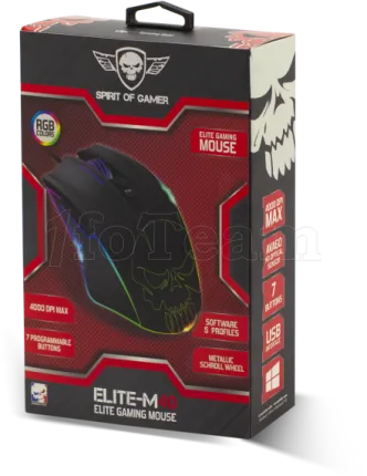 Photo de Souris filaire Spirit of Gamer Elite-M40 RGB (Noir)