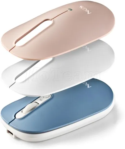 Photo de Souris sans fil Bluetooth NGS Shell RB (Blanc/Bleu/Rose)