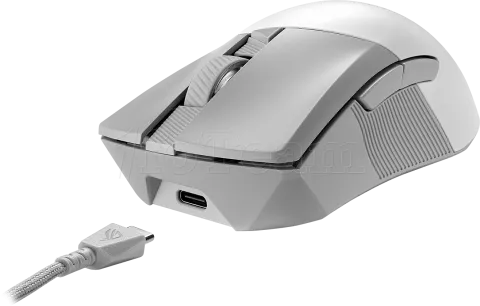 Photo de Souris sans fil Gamer Asus Rog Gladius III Aimpoint (Blanc)