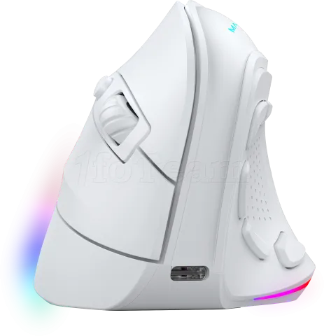 Photo de Souris sans fil Gamer ergonomique verticale Mars Gaming MM-SK RGB (Blanc)