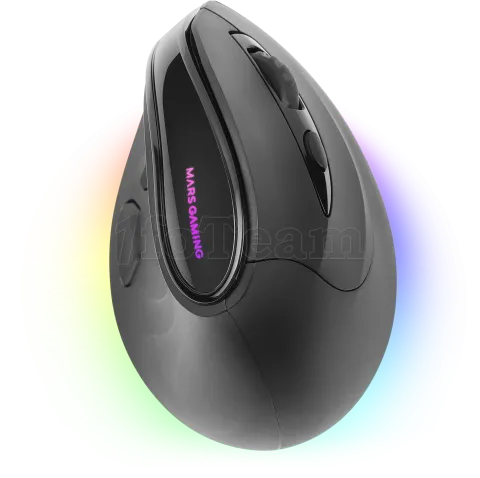 Photo de Souris sans fil Gamer ergonomique verticale Mars Gaming MM-SK RGB (Noir)