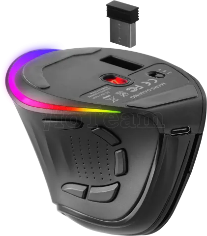 Photo de Souris sans fil Gamer ergonomique verticale Mars Gaming MM-SK RGB (Noir)