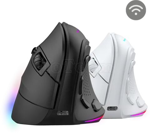 Photo de Souris sans fil Gamer ergonomique verticale Mars Gaming MM-SK RGB (Noir)