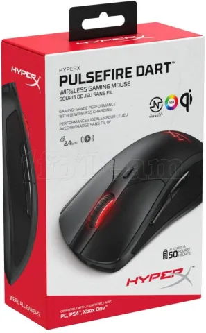 Photo de Souris sans fil Gamer HyperX Pulsefire Dart RGB (Noir)