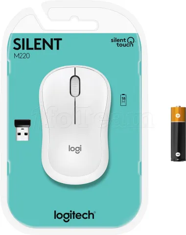 Photo de Souris sans fil Logitech M220 Silent (Blanc)