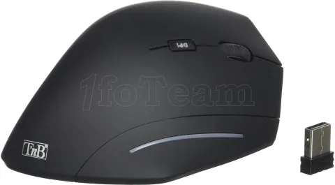 Photo de Souris sans fil T'nB Ergo Verticale pour droitier (Noir)