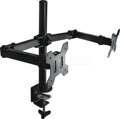 Photo de Support double-écran à fixer Gembird MA-D2-01 - 32" (9kg max) (Noir)