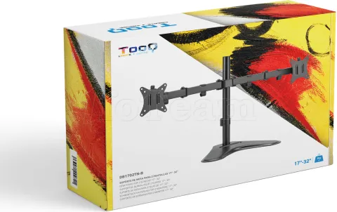 Photo de Support Double écran à poser Tooq DB1702TN de 17" à 32" (18kg max) (Noir)