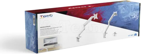 Photo de Support écran à fixer Tooq DB4032TNR 17"-32" (9kg max) (Blanc)