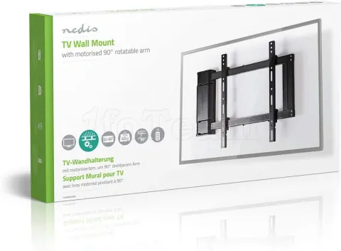 Photo de Support écran Mural motorisé Nedis TVWM5830BK de 32" à 60" (40Kg max)