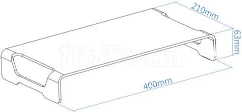 Photo de Support / Rehausseur pour Ecran TooQ TQMR0004 20kg max (Argent)