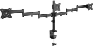 Photo de Support Triple écran à fixer Tooq DB1327TN de 13" à 27" (24kg max) (Noir)