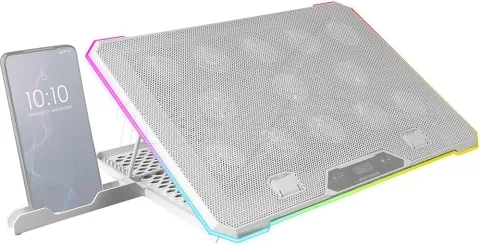 Photo de Support ventilé Mars Gaming MNBC13 RGB 17"max (Blanc)