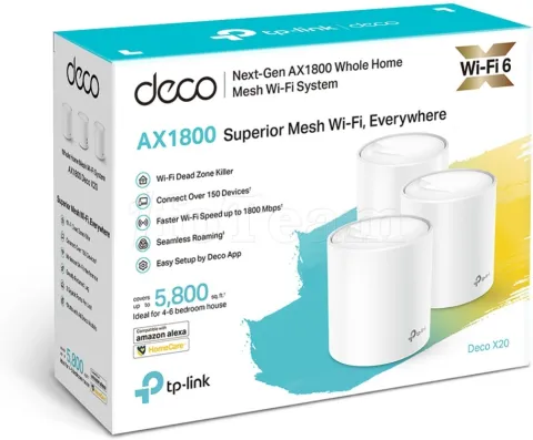 Photo de Système WiFi Mesh TP-Link Deco X20 AX1800 (3 pièces)