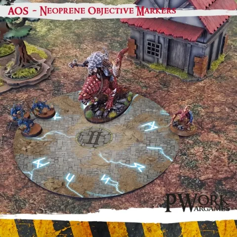 Photo de Tapis de Jeu - Neoprene Objectives Age of Sigmar Thunder Strike