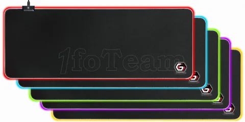 Photo de Tapis de souris Gamer Gembird RGB - Taille L (Noir)