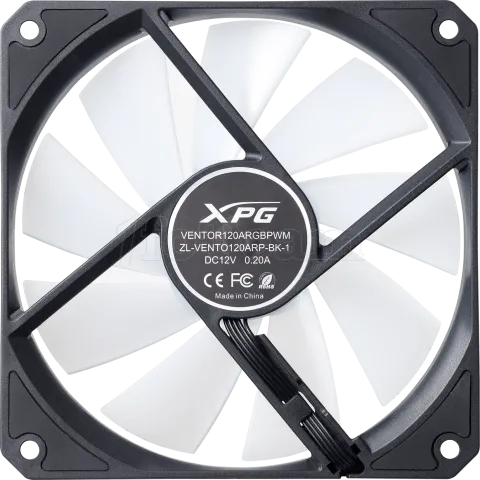 Photo de Ventilateur de boitier Adata XPG Vento R RGB - 12cm (Noir)