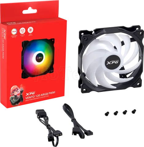 Photo de Ventilateur de boitier Adata XPG Vento RGB - 12cm (Blanc)