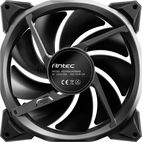 Photo de Ventilateur de boitier Antec Fusion T3 RGB - 14cm (Noir)