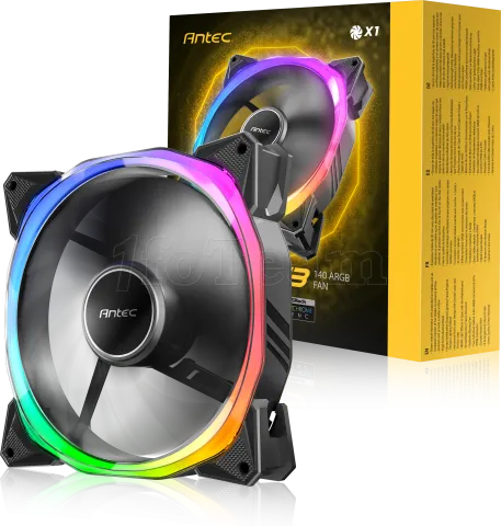 Photo de Ventilateur de boitier Antec Fusion T3 RGB - 14cm (Noir)