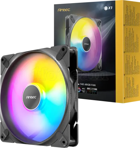 Photo de Ventilateur de boitier Antec Tranquil RGB - 14cm (Noir)