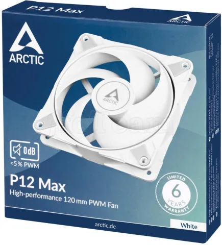 Photo de Ventilateur de boitier Arctic P12 Max - 12cm (Blanc)