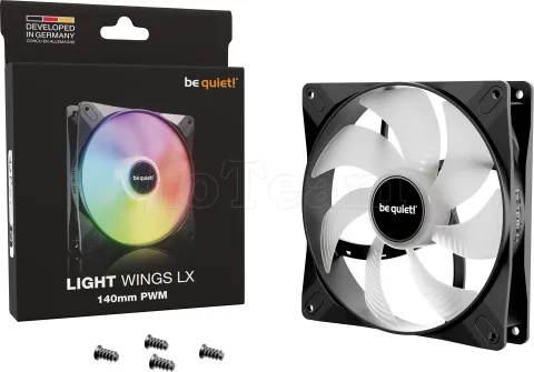 Photo de Ventilateur de boitier be quiet! Light Wings LX RGB - 14cm (Noir)