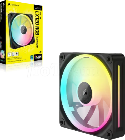 Photo de Ventilateur de boitier Corsair iCue Link LX RGB - 12cm (Noir)