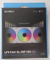 Photo de Ventilateur de boitier Lian Li Uni Fan SL-Infinity RGB - 14cm (Blanc) - ID 213676