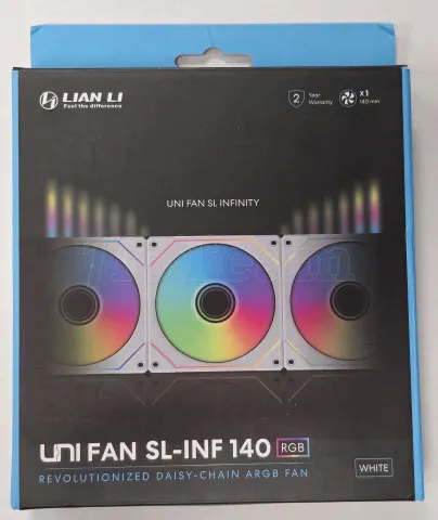 Photo de Ventilateur de boitier Lian Li Uni Fan SL-Infinity RGB - 14cm (Blanc) - ID 213676