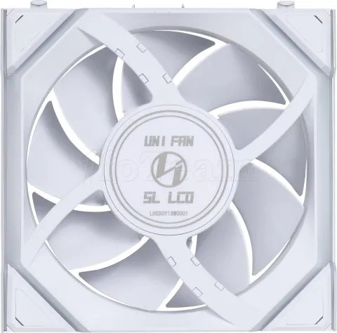 Photo de Ventilateur de boitier Lian Li Uni Fan SL Wireless LCD RGB - 12cm (Blanc)