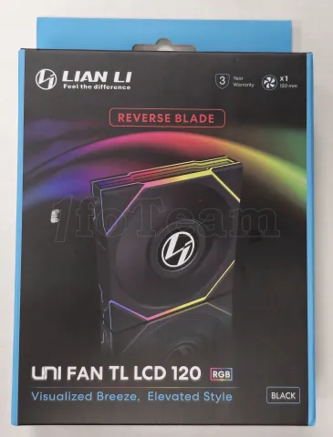 Photo de Ventilateur de boitier Lian Li Uni Fan TL LCD Reverse RGB - 12cm (Noir) - ID 213683