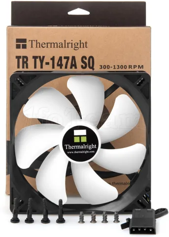 Photo de Ventilateur de boitier Thermalright TY-147ASQ - 14cm (Noir)