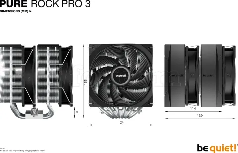 Photo de Ventilateur processeur be quiet! Pure Rock Pro 3 (Noir/Argent)